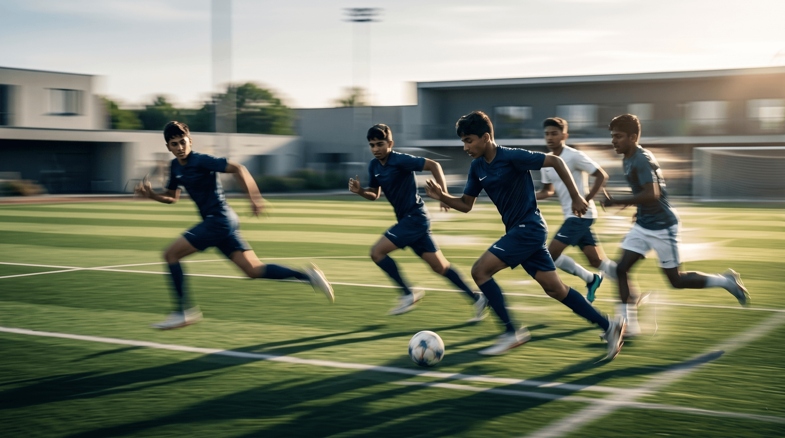 Coastal football training background